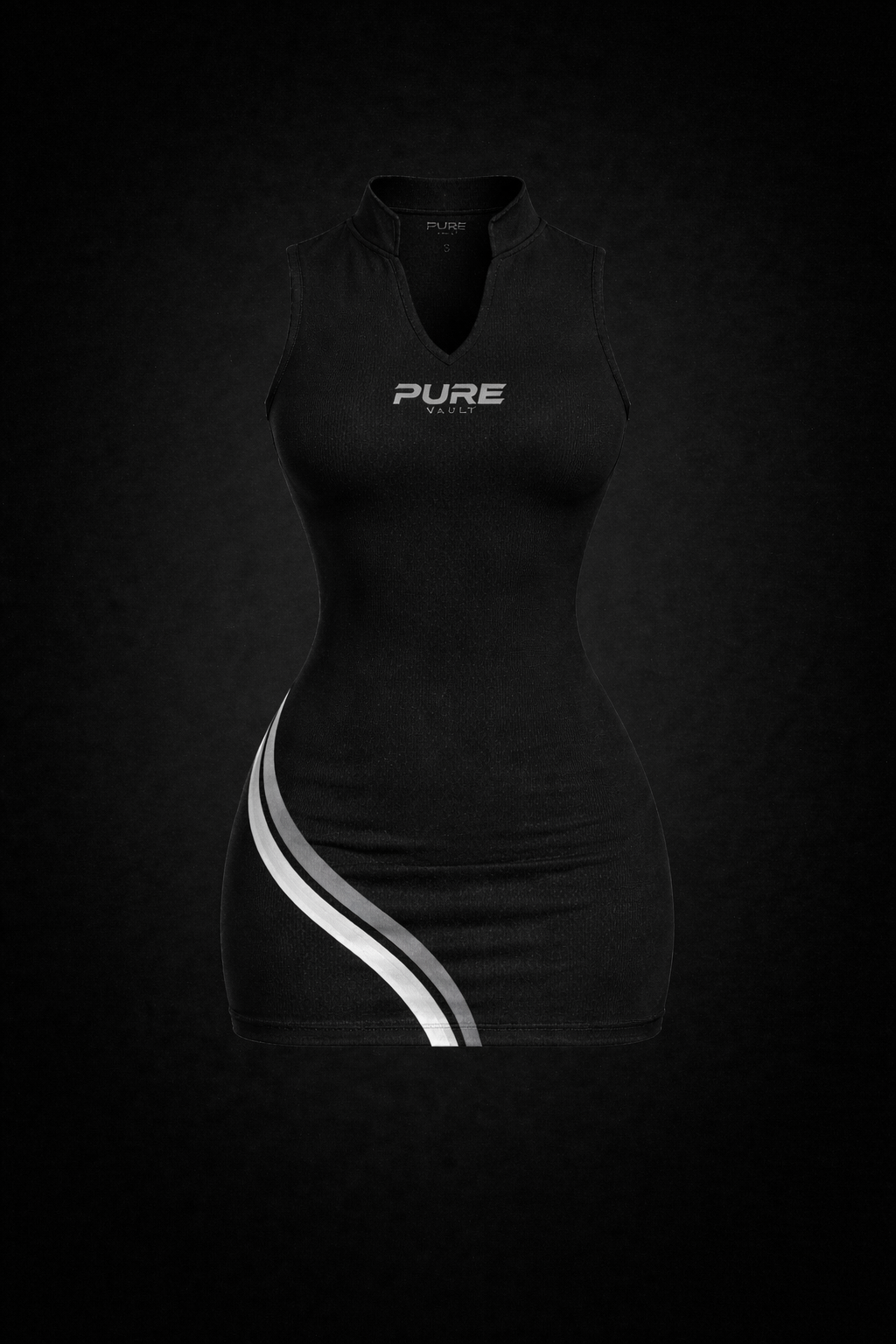 PURE VAULT Sculpt Mini Dress
